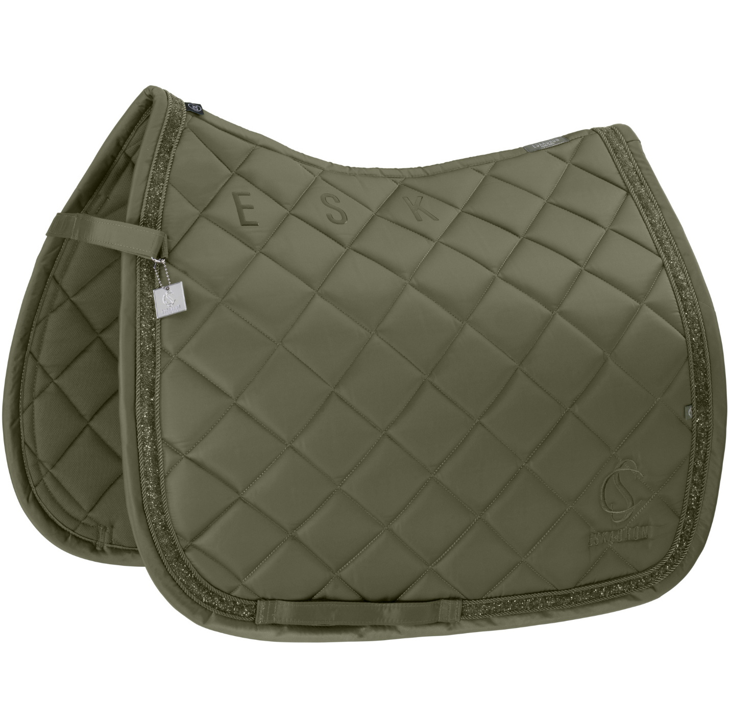 2025 Eskadron Glossy Jewel Saddle Cloth 214675 445 - Dusty Olive